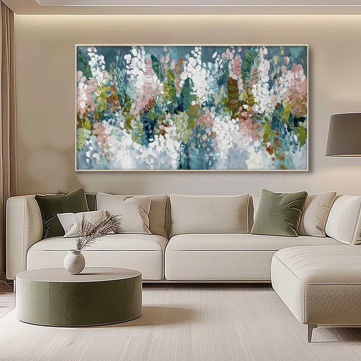 BLOSSOM REVERIE: Textured Abstract Floral Impasto Oil Painting - Image 4