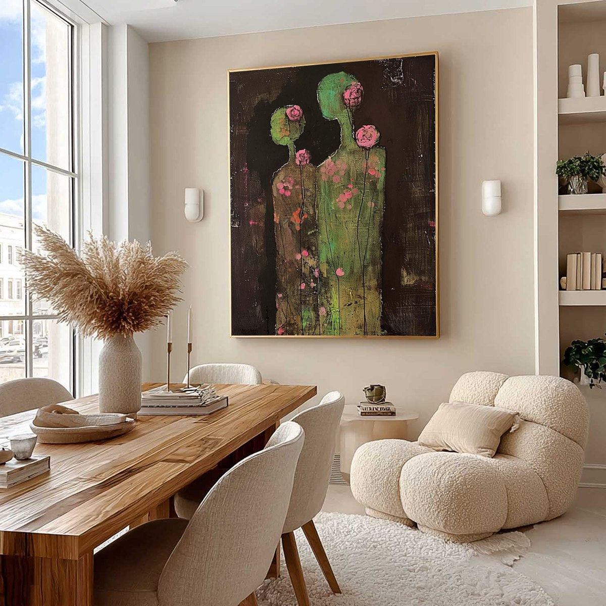 BLOSSOM SHADOWS: Figurative Floral Portrait Painting - Image 6