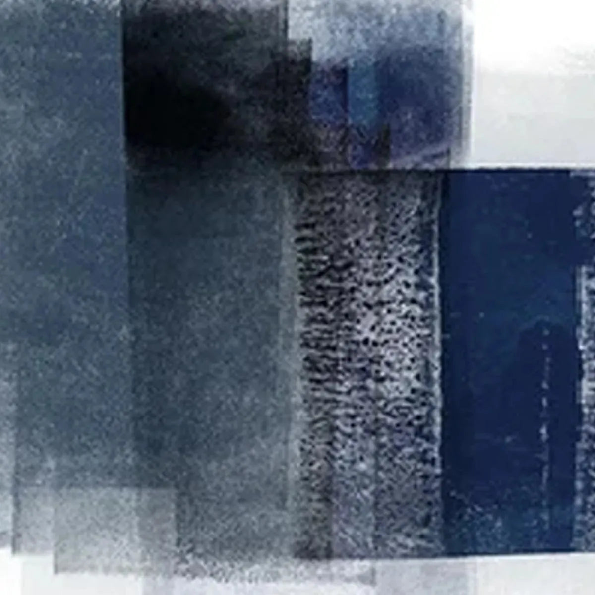 BLUE ABSTRACT TRIPTYCH: Abstract Painting Set of 3, Vertical Wall Art - Image 3