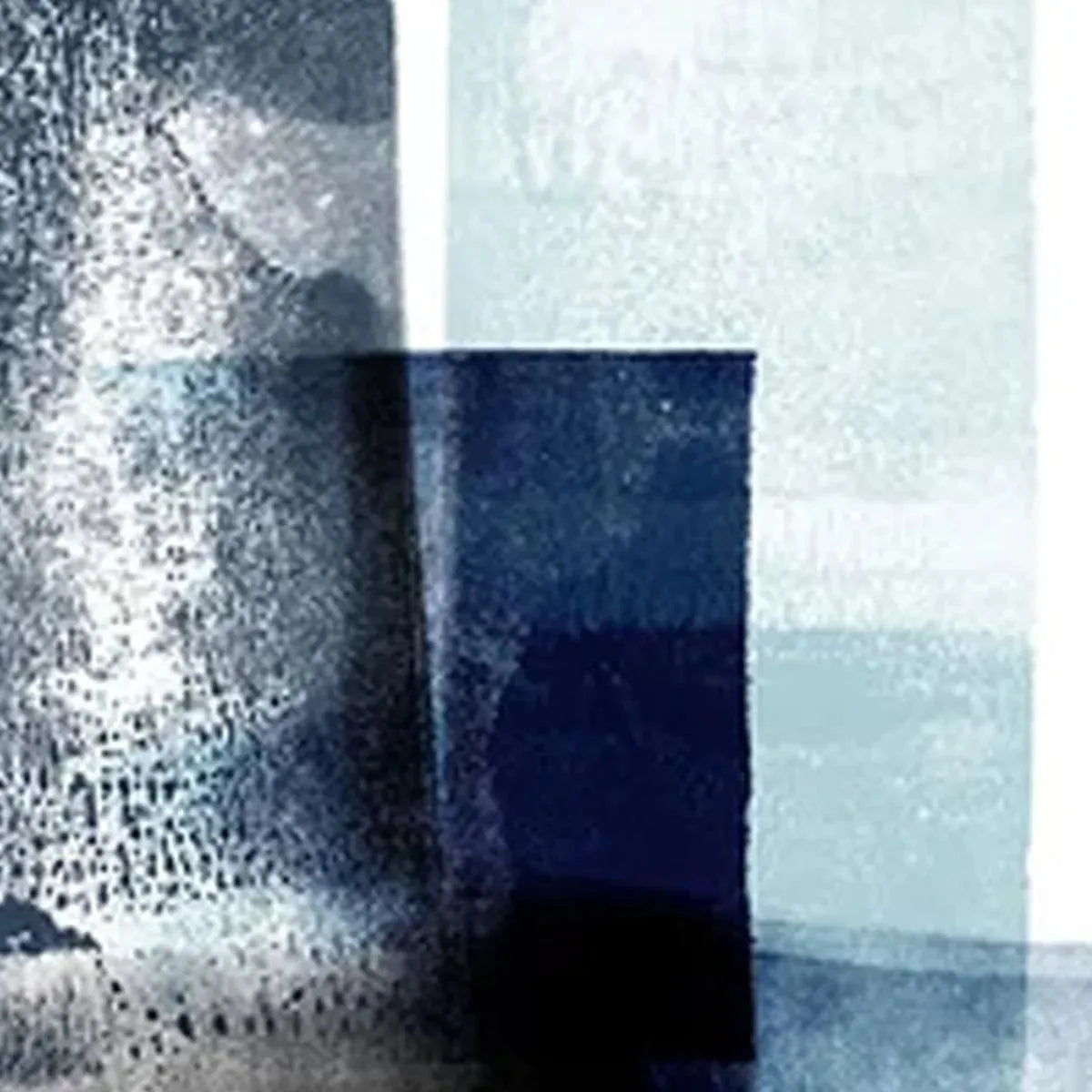 BLUE ABSTRACT TRIPTYCH: Abstract Painting Set of 3, Vertical Wall Art - Image 6
