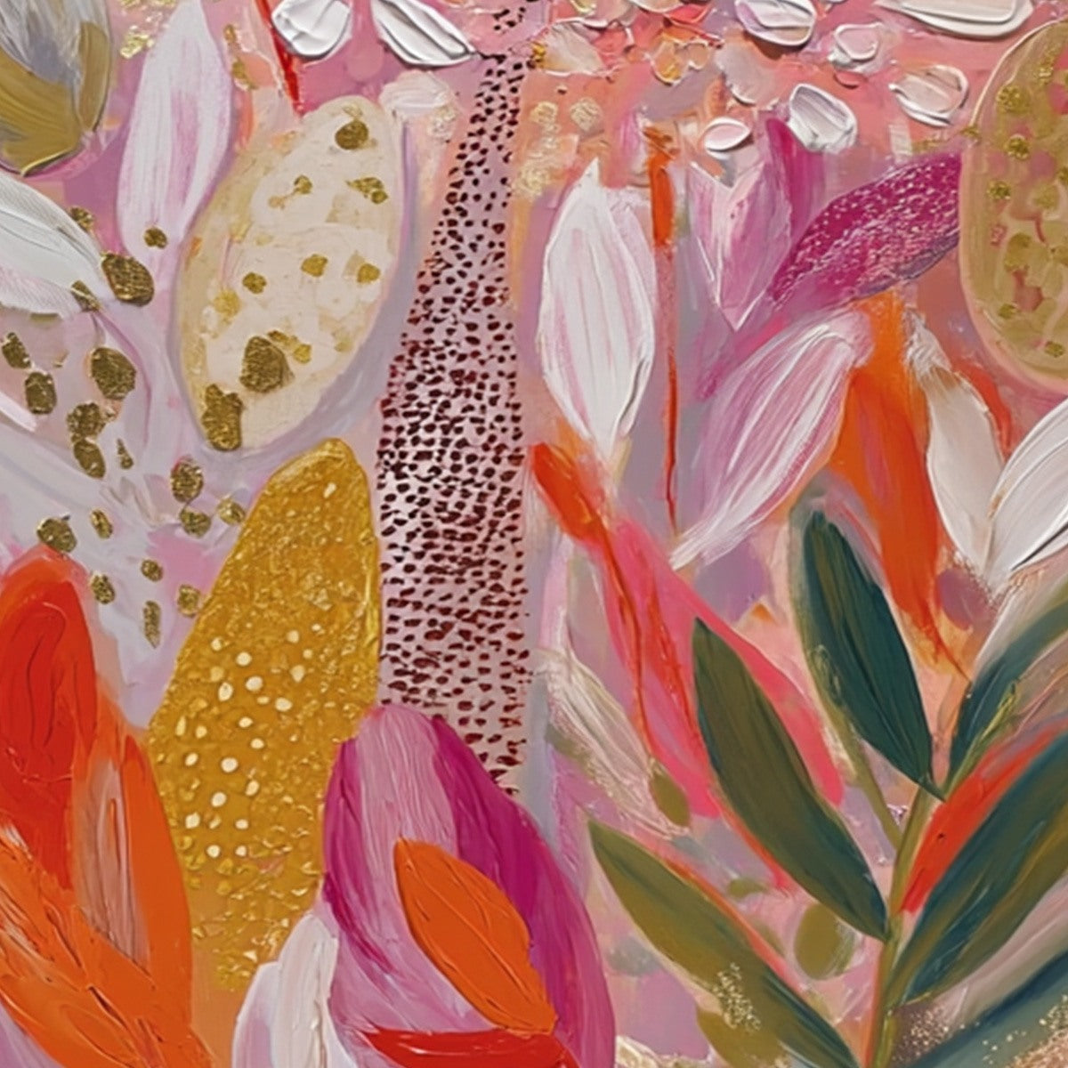 BLUSHING BLOOM: Textured Floral Impasto Oil Painting - Image 8