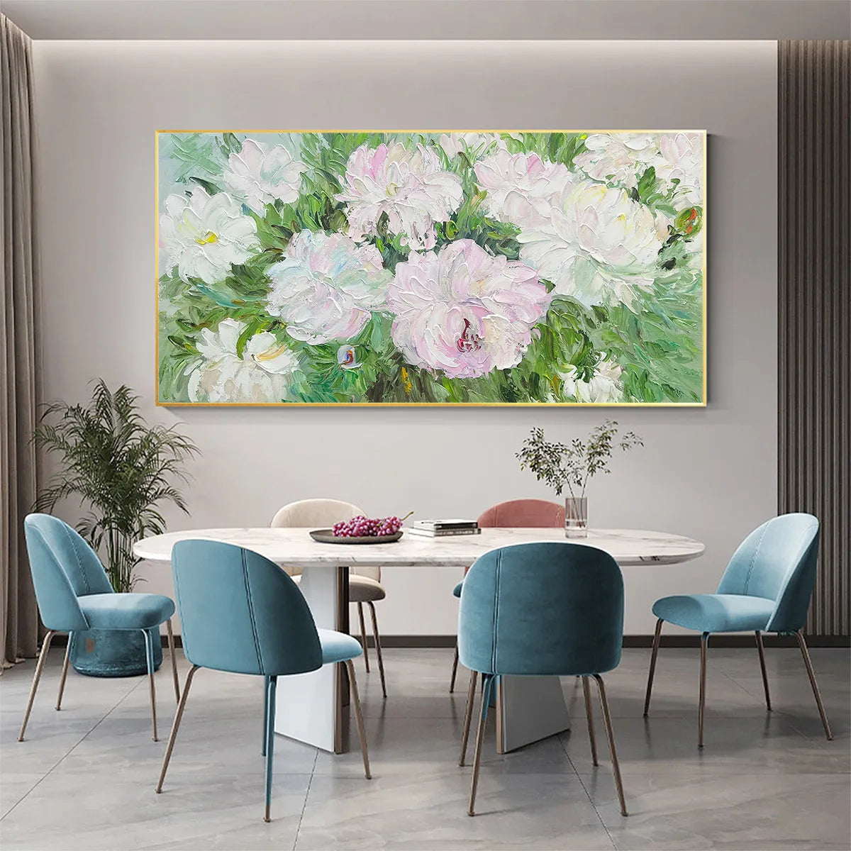BLUSHING PEONIES: Floral Painting in Soft Pink and White - Image 6