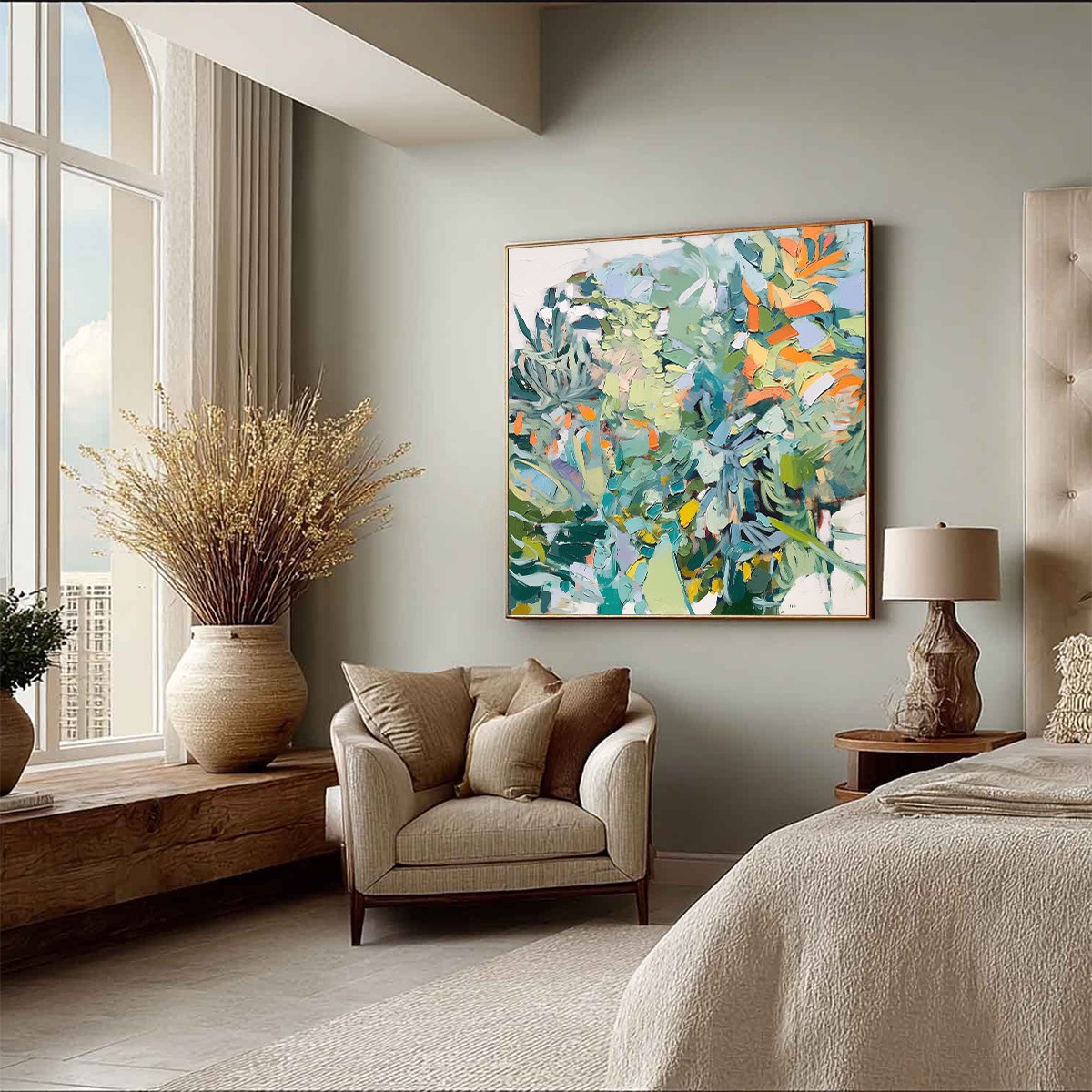 BOTANICAL RHAPSODY: Abstract Impressionist Floral Painting - Image 6