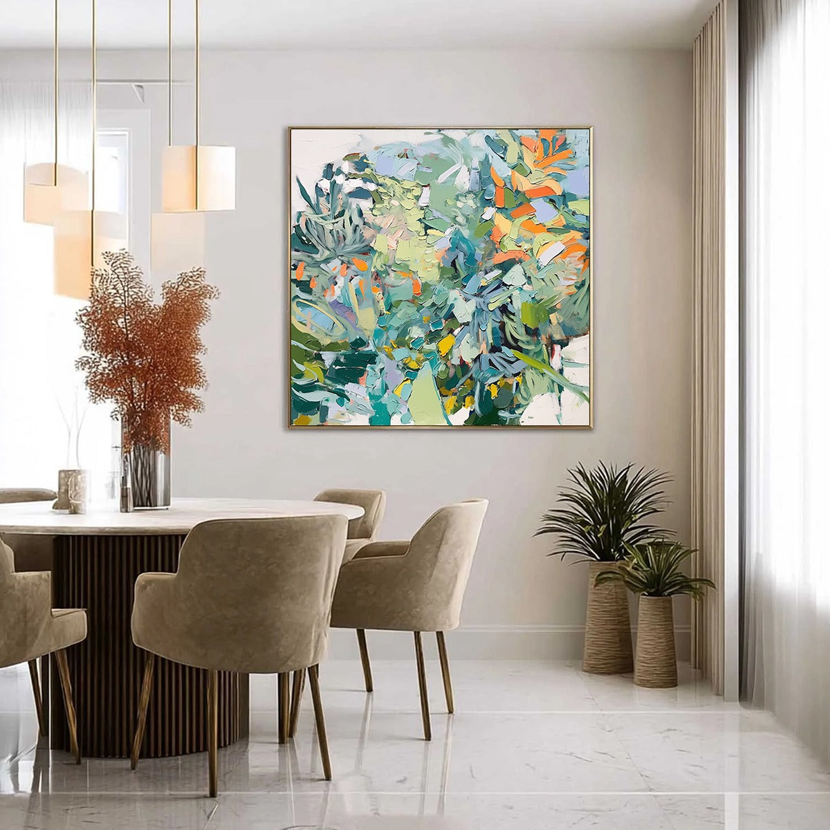 BOTANICAL RHAPSODY: Abstract Impressionist Floral Painting - Image 3