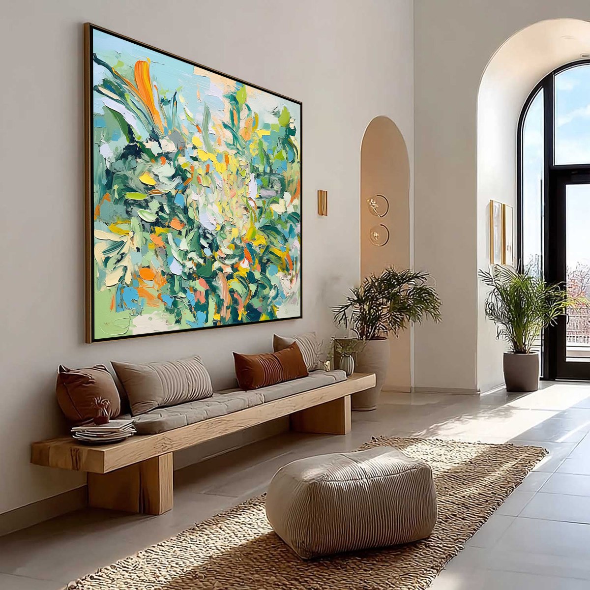 BOTANICAL WHIRL: Abstract Impressionist Floral Painting - Image 4