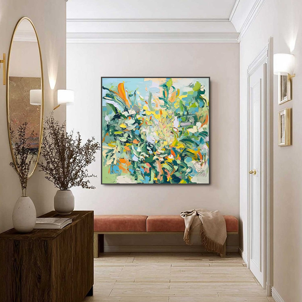 BOTANICAL WHIRL: Abstract Impressionist Floral Painting - Image 2