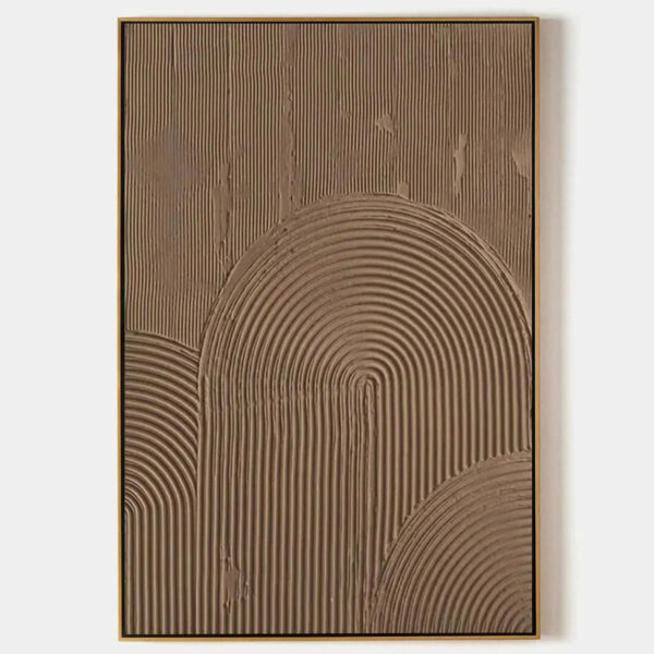 BROWN TEXTURED ARCH: Textured Abstract Painting in Brown