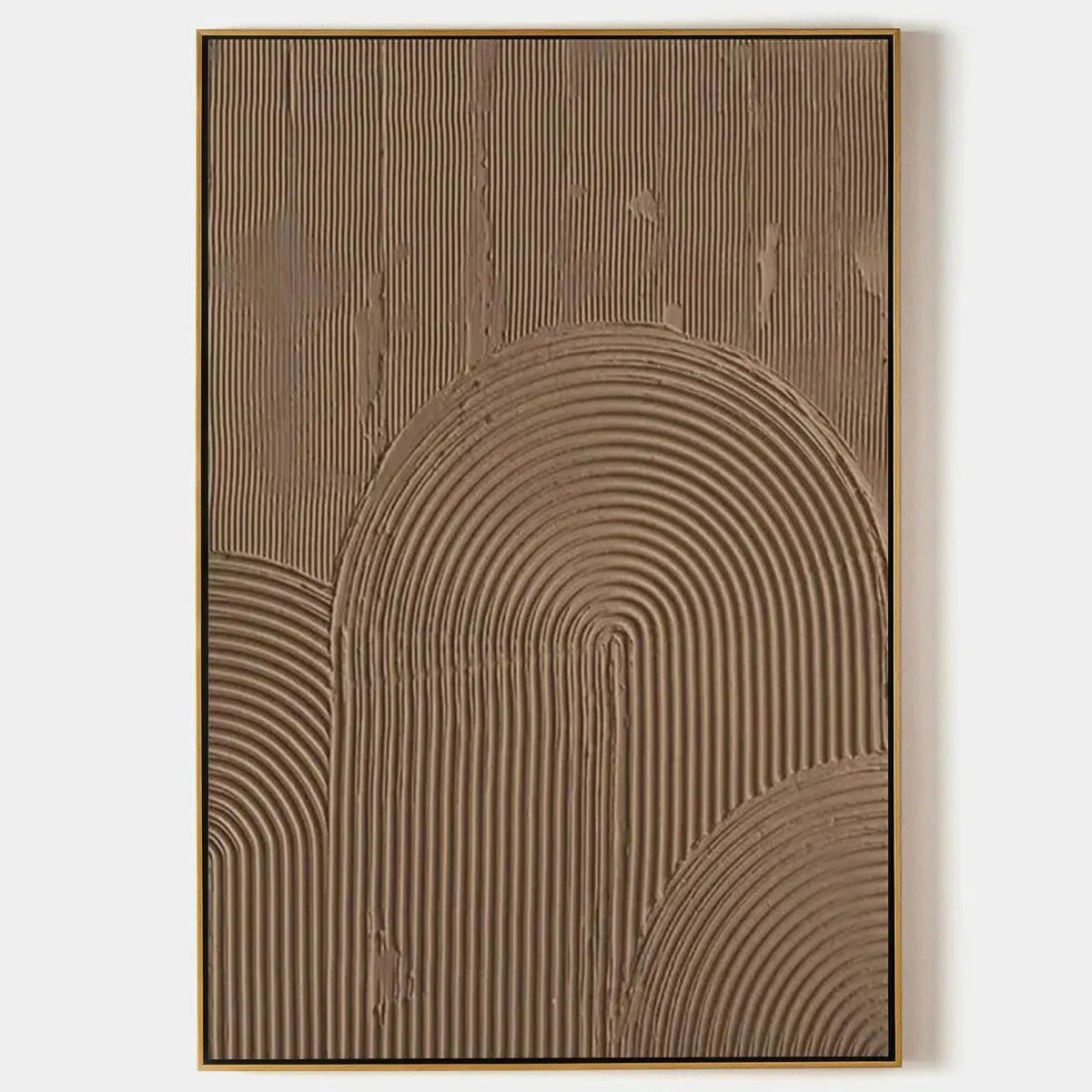 BROWN TEXTURED ARCH: Textured Abstract Painting in Brown