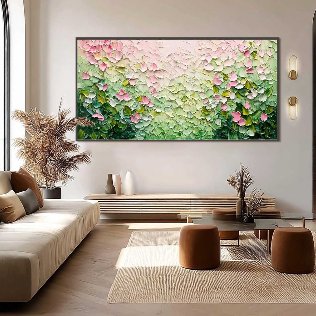BLOSSOM DRIFT: Palette Knife Floral Impasto Painting - Image 3