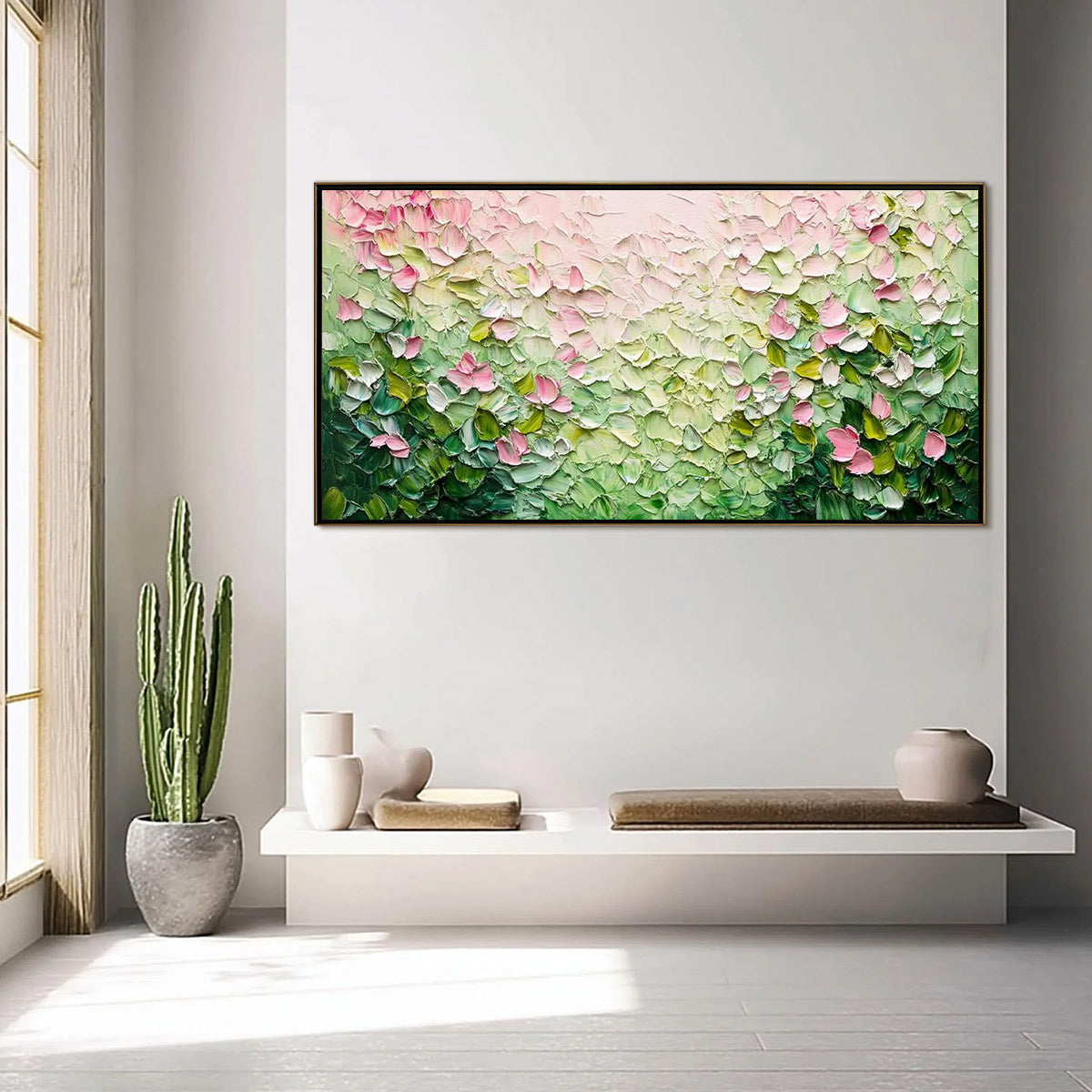 BLOSSOM DRIFT: Palette Knife Floral Impasto Painting - Image 2
