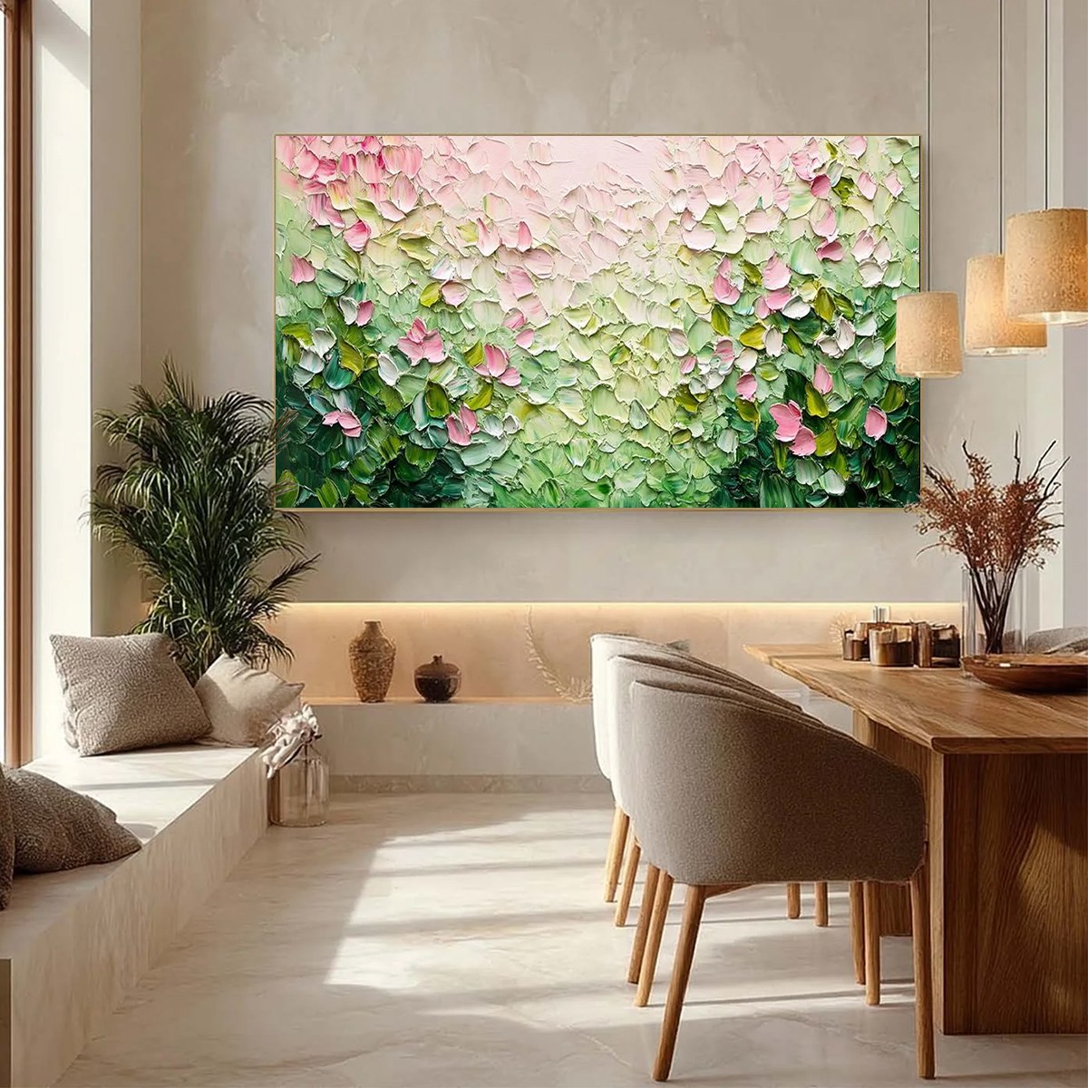 BLOSSOM DRIFT: Palette Knife Floral Impasto Painting - Image 4
