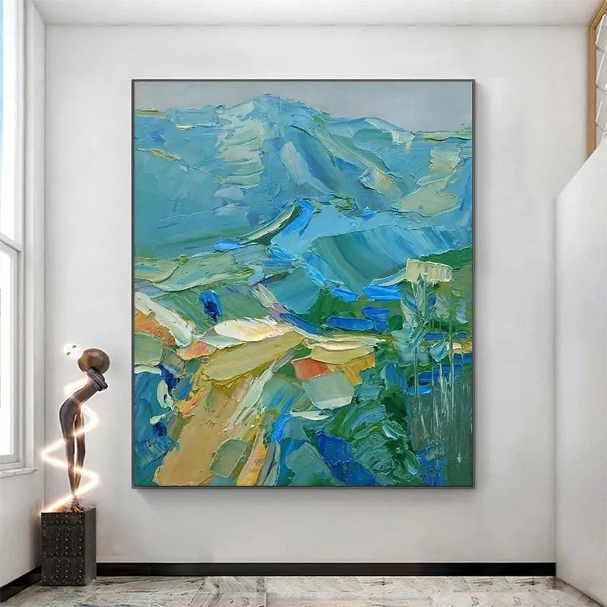 BLUE RIDGE MOUNTAINS: Textured Impasto Mountain Landscape Painting - Image 8