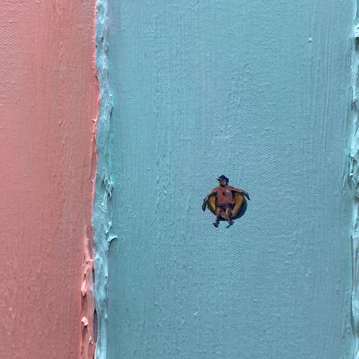 CANDY STRIPE SERENADE: Minimalist Pastel Textured Oil Painting - Image 6