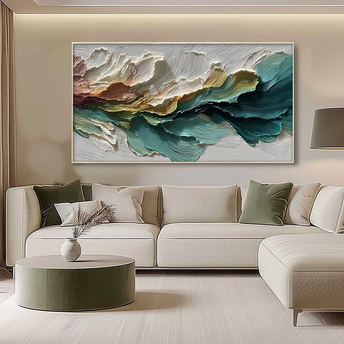 CANYON RHYTHM: Large Textured Abstract Impasto Landscape Painting - Image 4