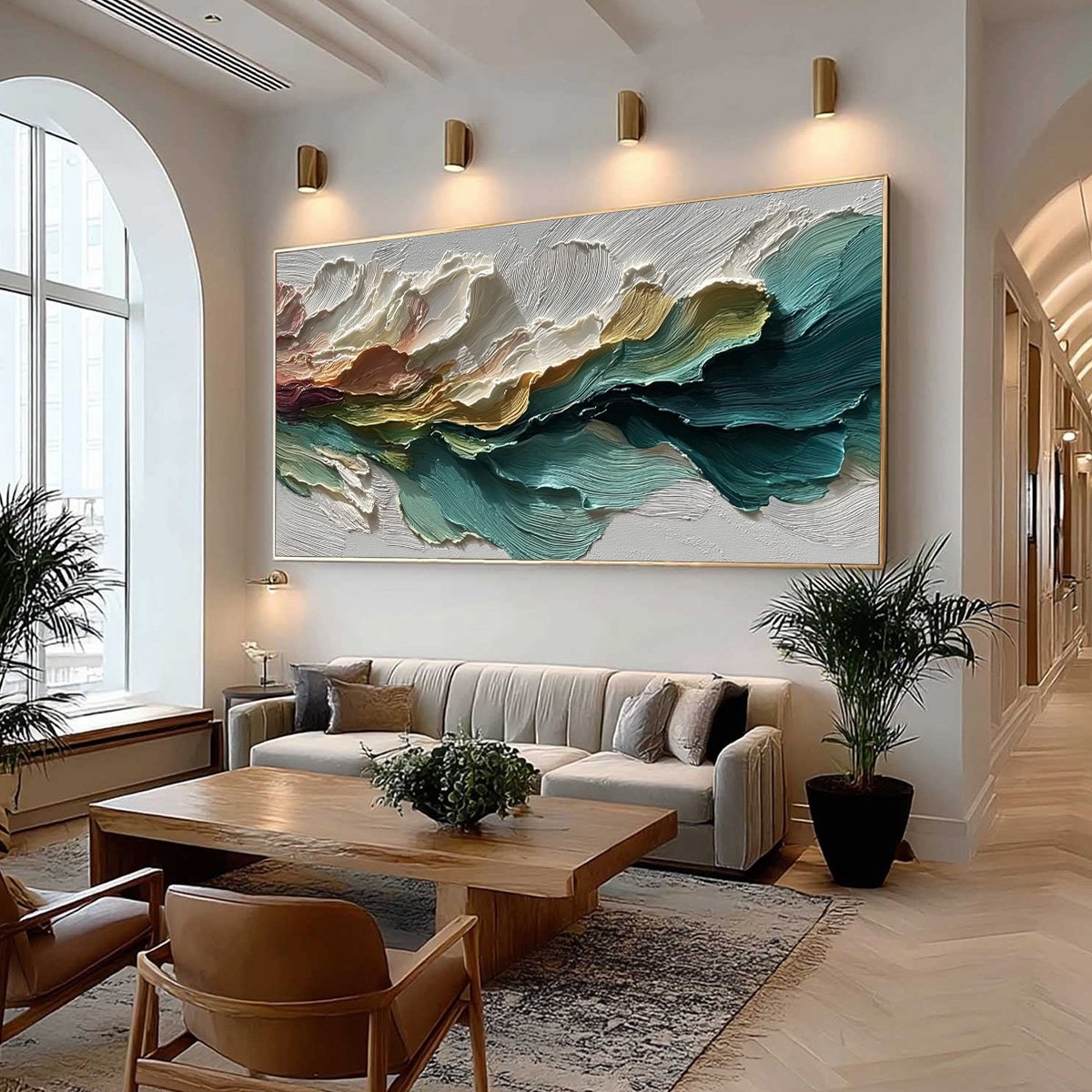 CANYON RHYTHM: Large Textured Abstract Impasto Landscape Painting - Image 7