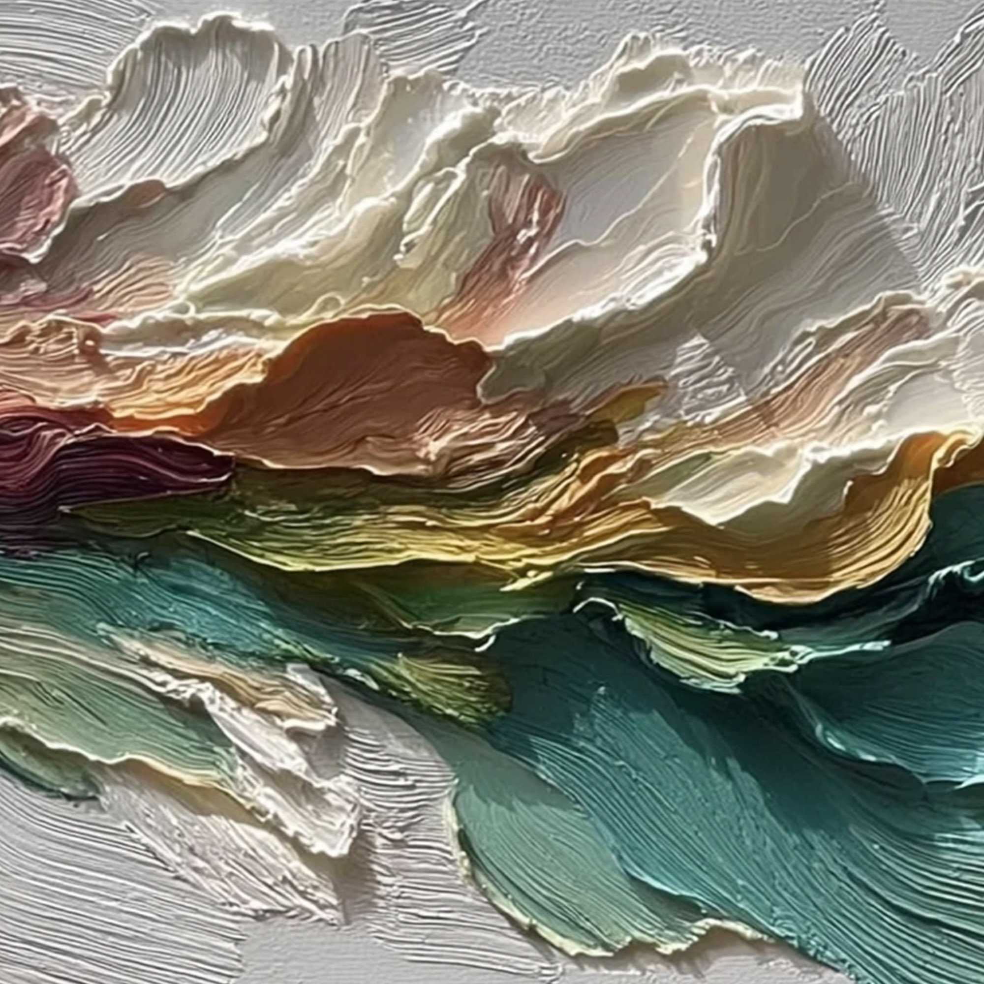 CANYON RHYTHM: Large Textured Abstract Impasto Landscape Painting - Image 3