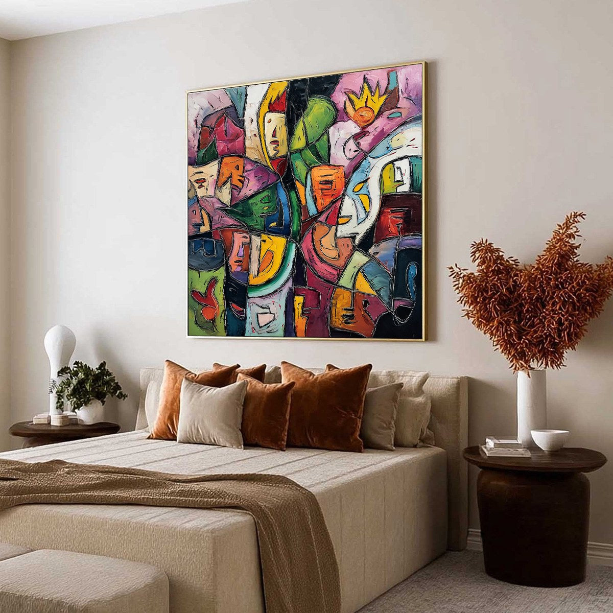 CARNIVAL OF SOULS: Large Colorful Abstract Figurative Wall Art - Image 7
