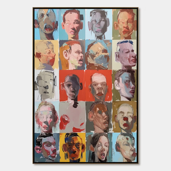 CHORUS OF FACES: Expressive, Textured Portrait Series