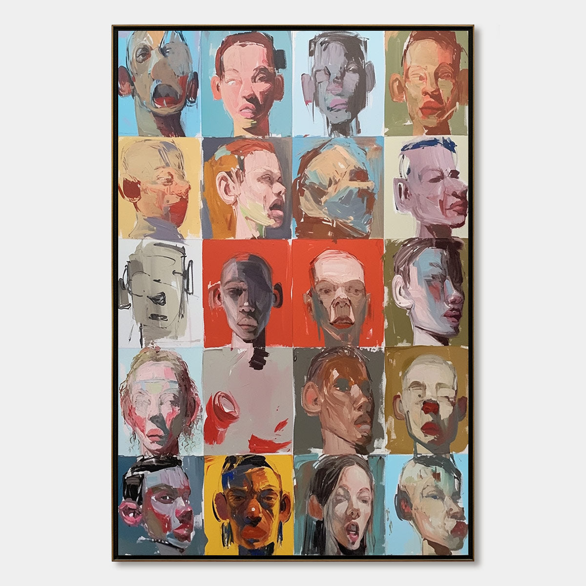 CHORUS OF FACES: Expressive, Textured Portrait Series
