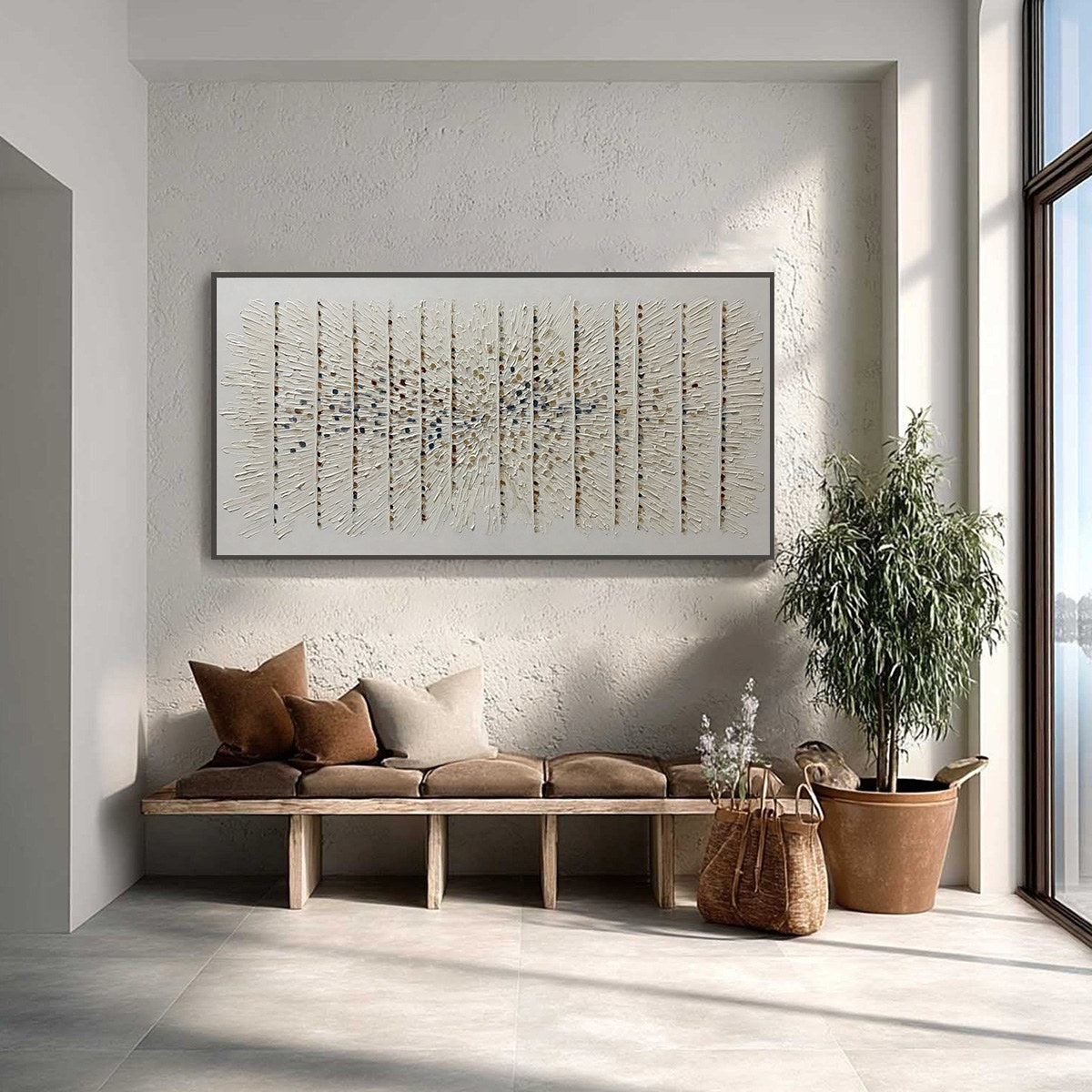 CHROMA PULSE: Textured Wabi Sabi Abstract Painting - Image 4