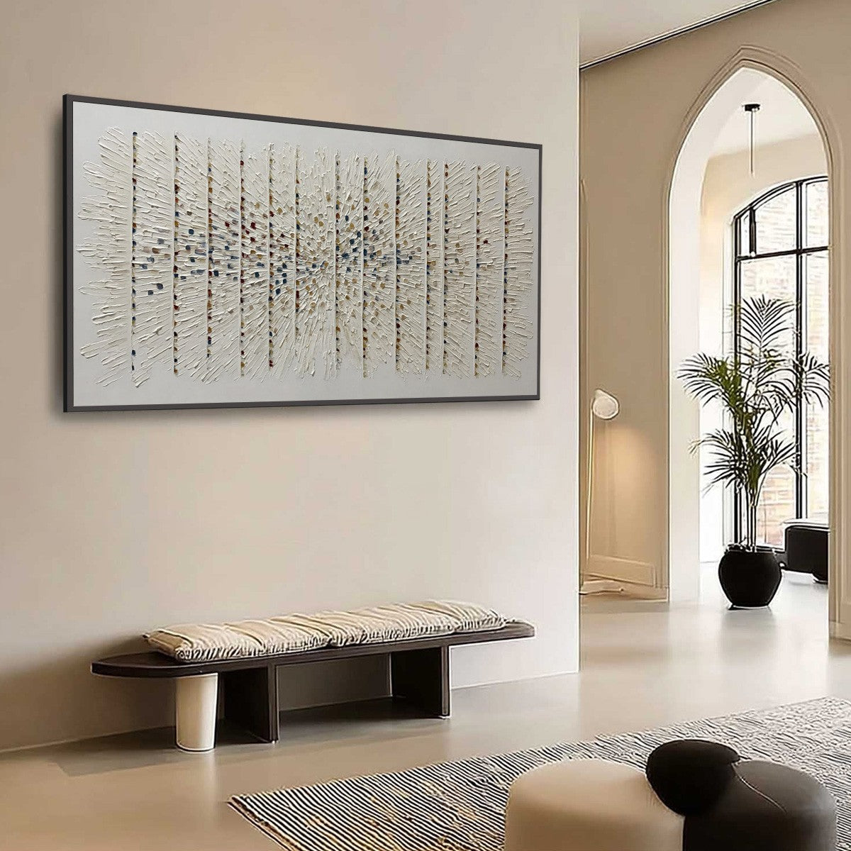 CHROMA PULSE: Textured Wabi Sabi Abstract Painting - Image 7