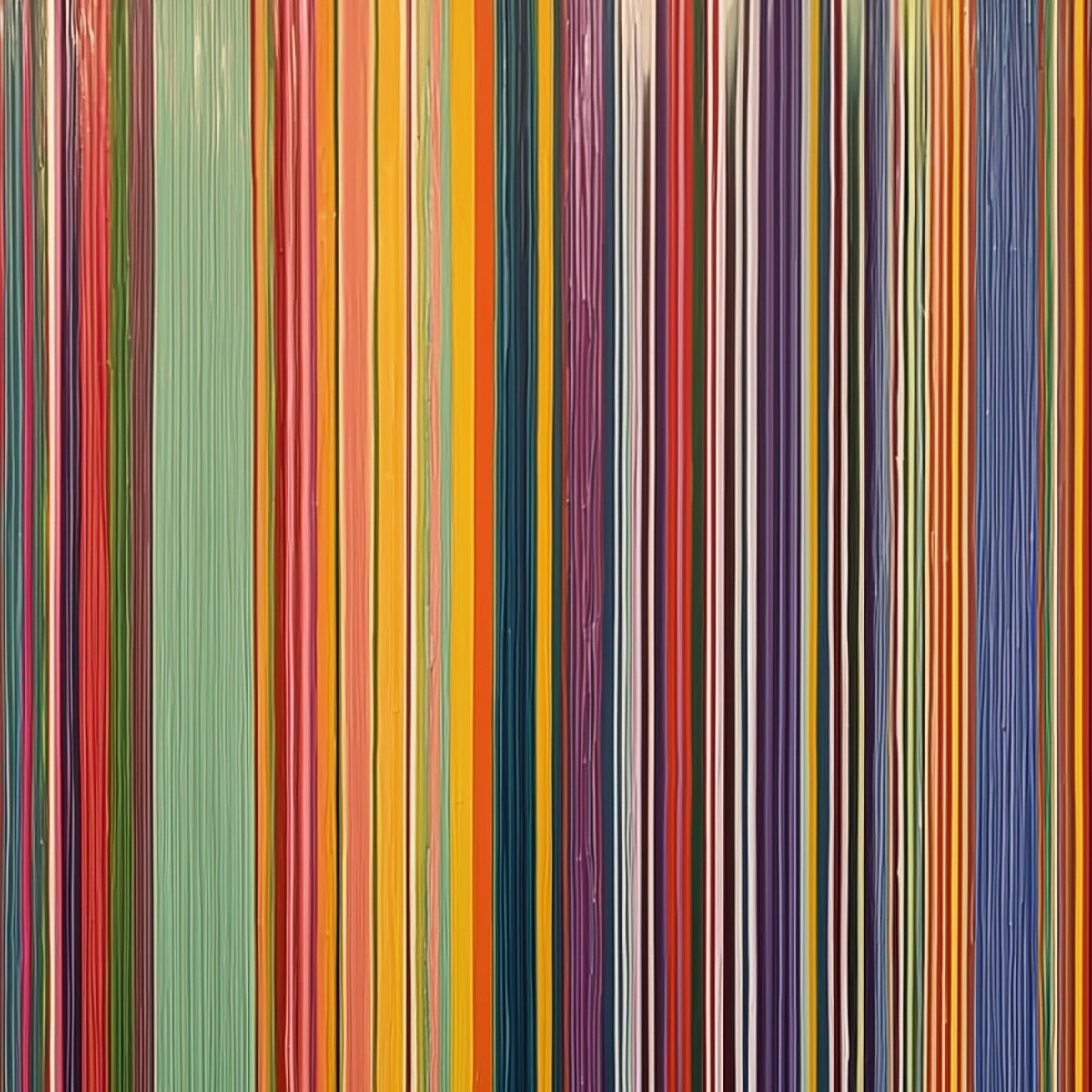 CHROMATIC CASCADE: Vibrant Textured Vertical Abstract Color Painting - Image 3