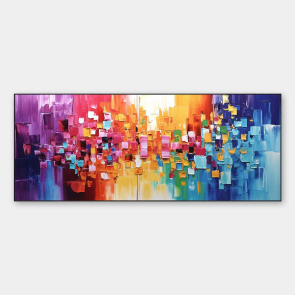 CHROMA DANCE: Colorful Abstract Impasto Oil Painting