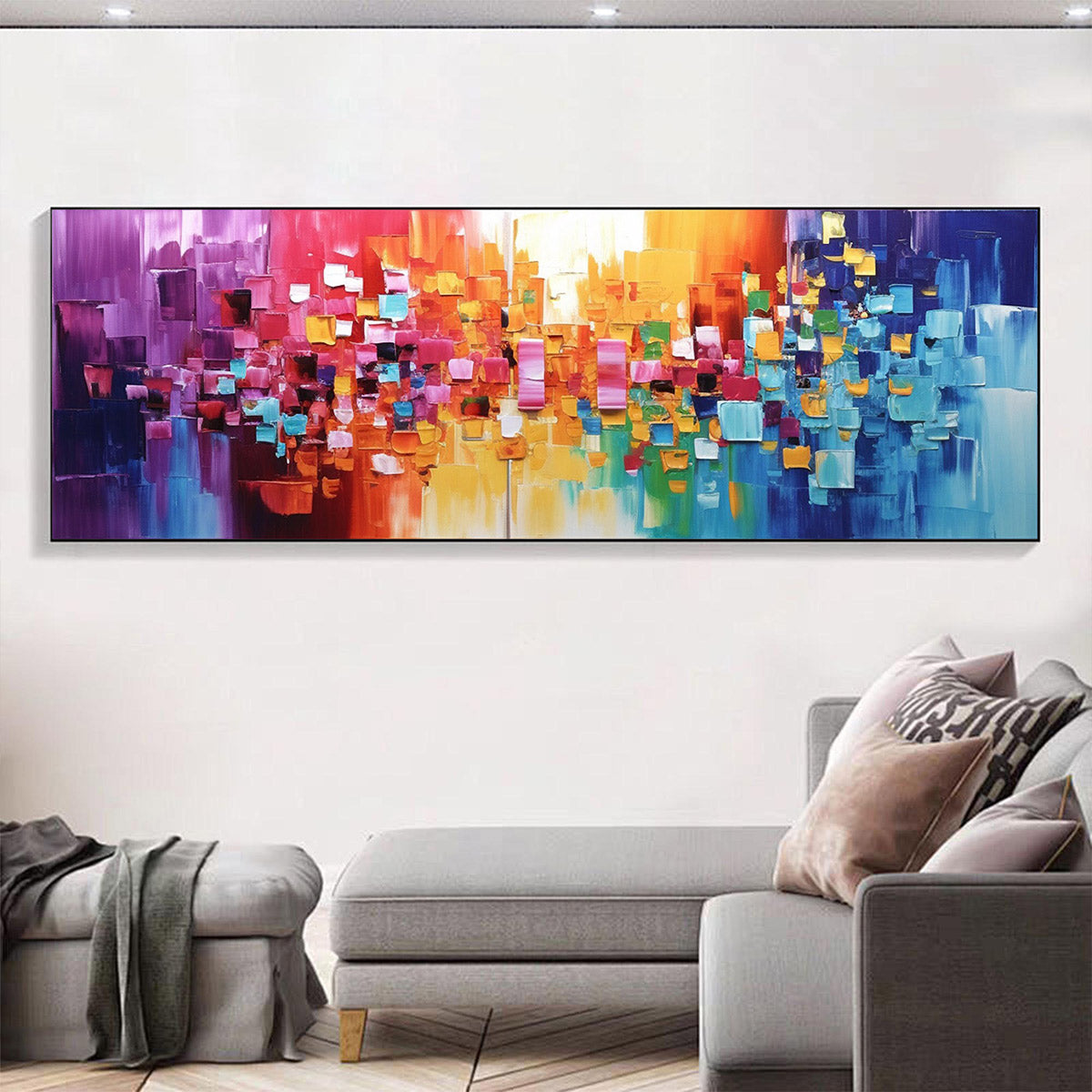CHROMA DANCE: Colorful Abstract Impasto Oil Painting - Image 4