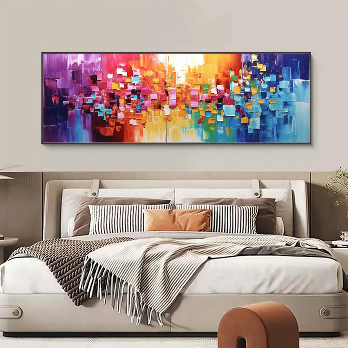 CHROMA DANCE: Colorful Abstract Impasto Oil Painting - Image 7