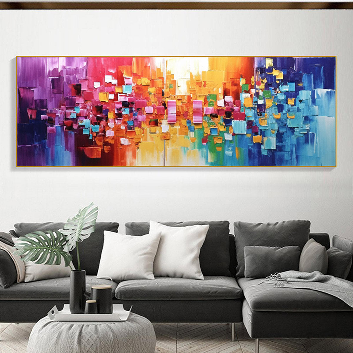 CHROMA DANCE: Colorful Abstract Impasto Oil Painting - Image 2