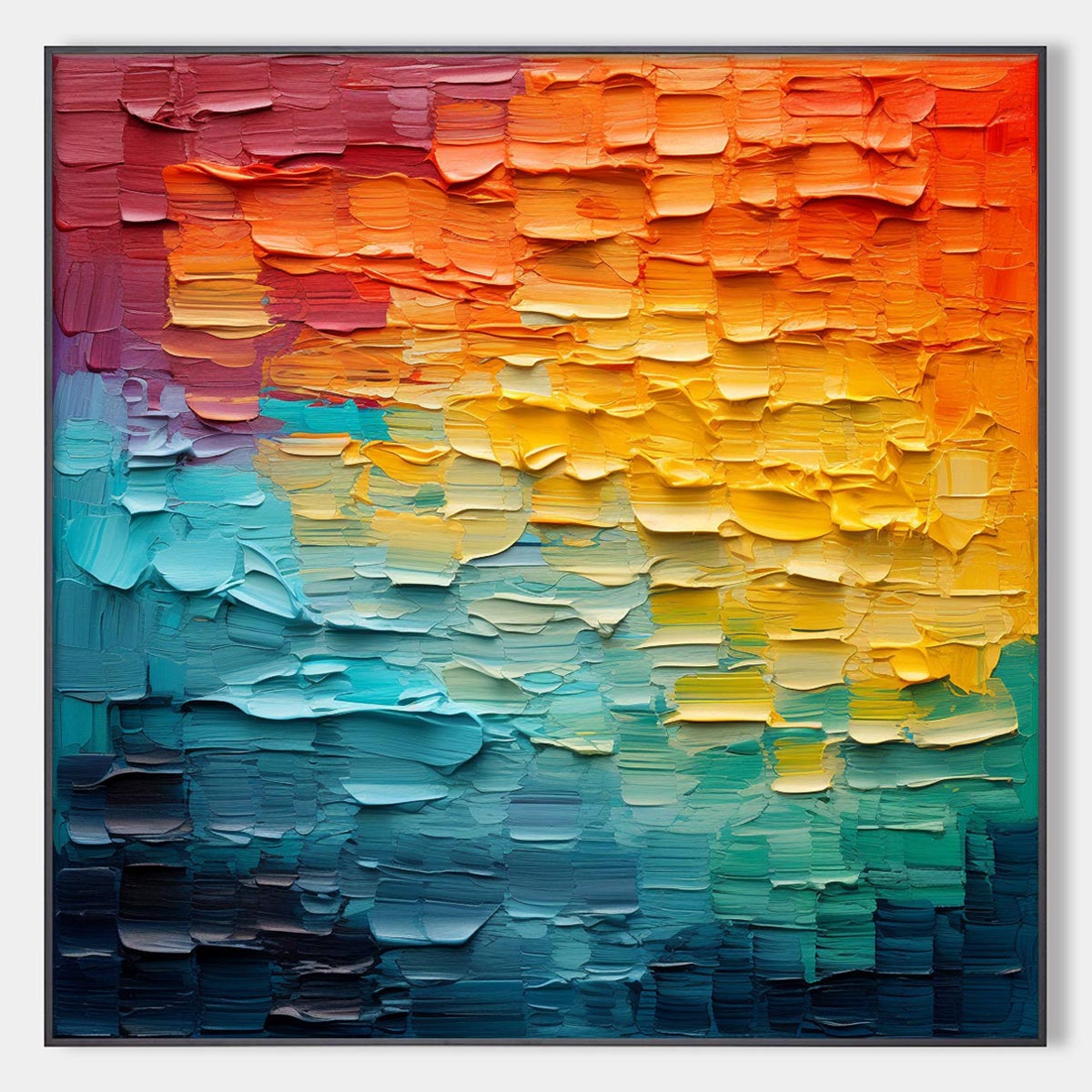 CHROMA FLOW: Textured Abstract Impasto Oil Painting
