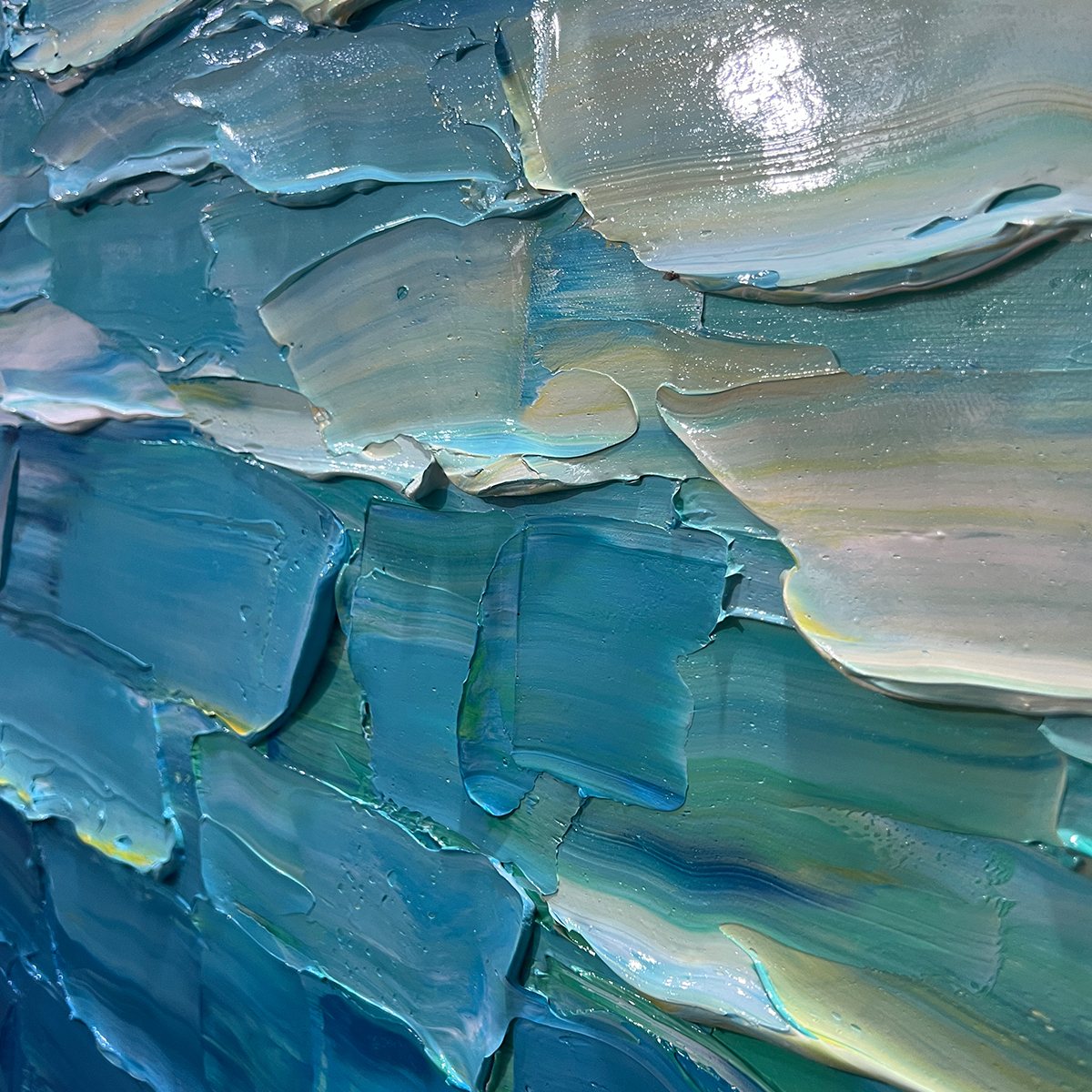 CHROMA FLOW: Textured Abstract Impasto Oil Painting - Image 3