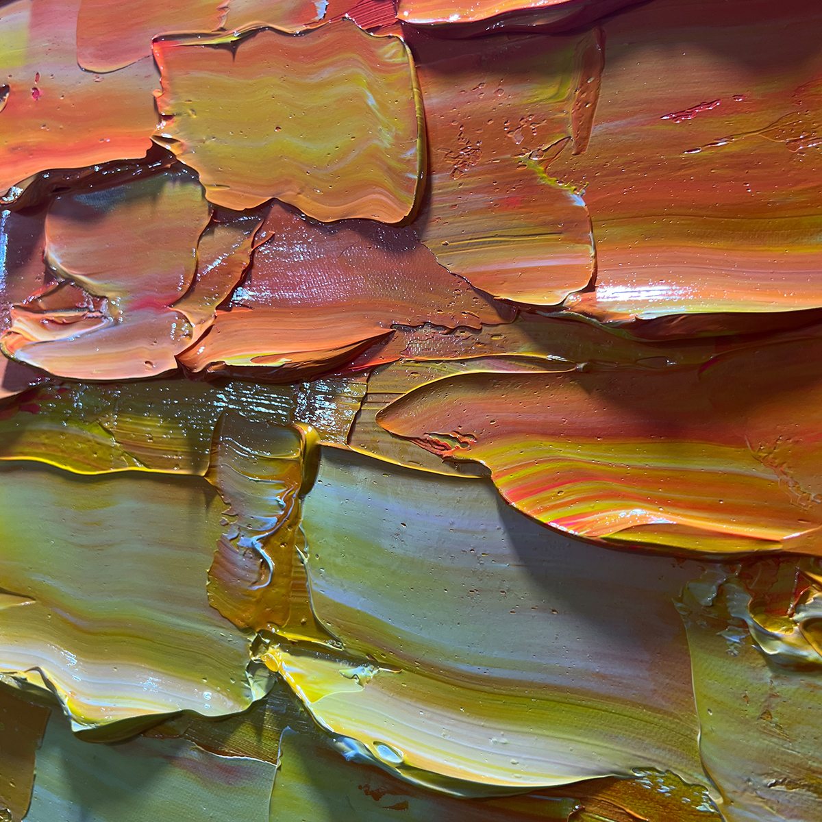 CHROMA FLOW: Textured Abstract Impasto Oil Painting - Image 6