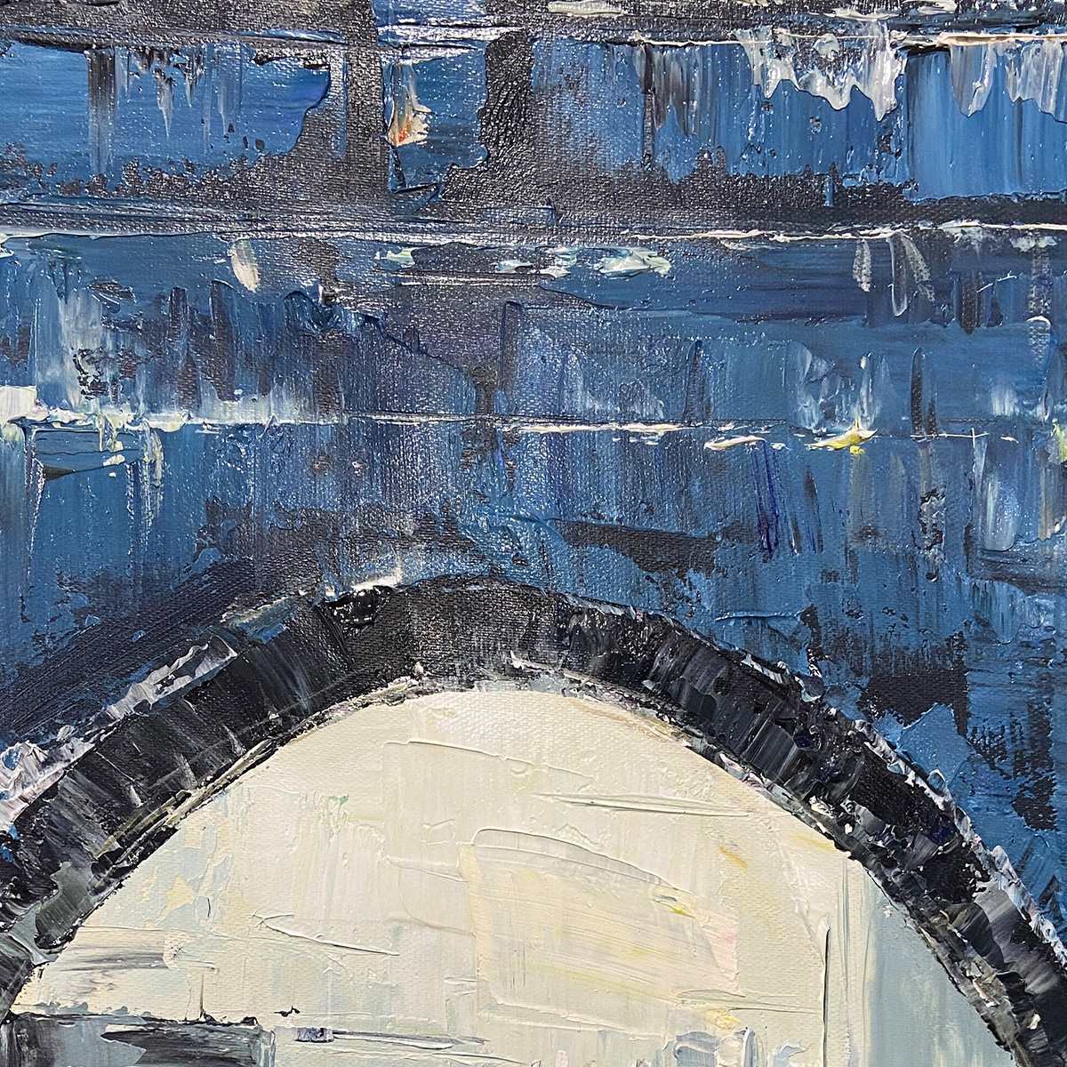 CITY LIGHTS: Impressionistic Cityscape Oil Painting of Bridge - Image 6
