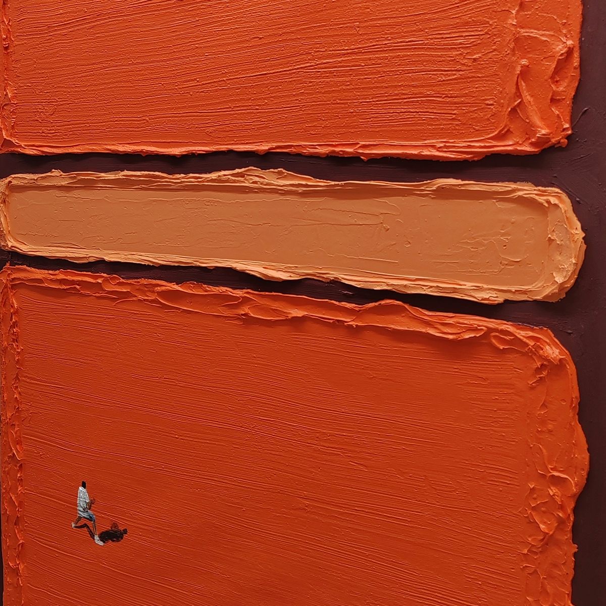 CLAY COURT Textured Minimalist Tennis Match Oil Painting - Image 7
