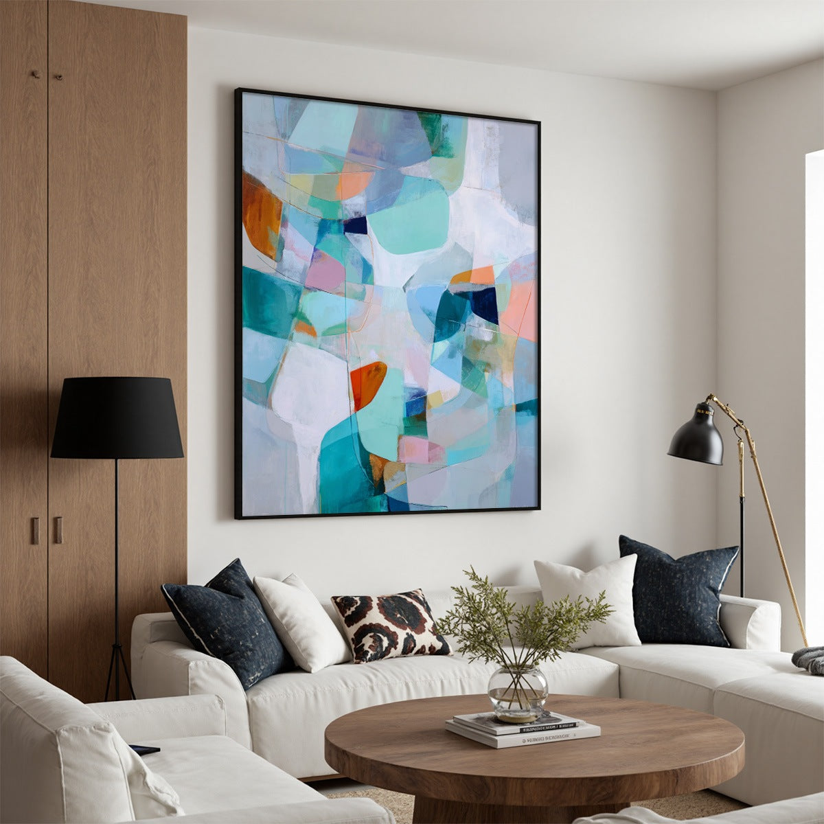 COASTAL DRIFT: Colorful Abstract Vertical Composition Art - Image 8