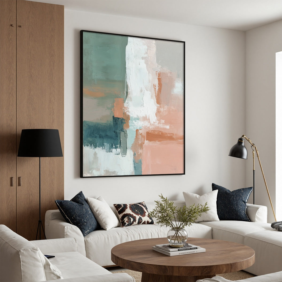 COASTAL ECHOES: Muted Tones Abstract Landscape Painting - Image 8