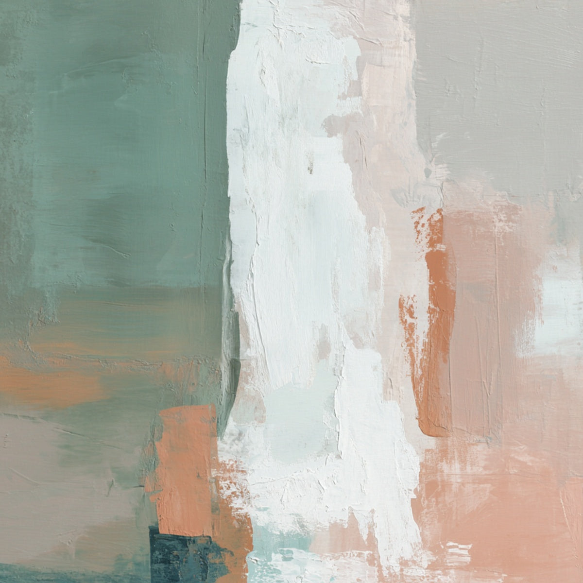 COASTAL ECHOES: Muted Tones Abstract Landscape Painting - Image 5