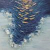 COASTAL GLOW: Textured Impasto Ocean Sunset Abstract Oil Painting