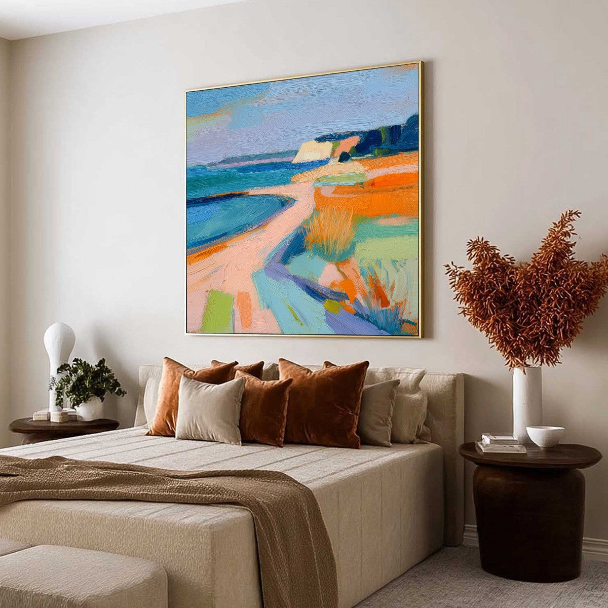 COASTAL GLOW: Textured Impasto Seascape Oil Painting for Coastal Decor - Image 7