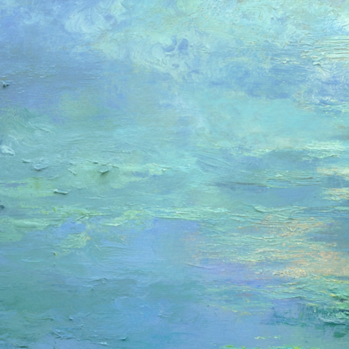 COASTAL MIST: Textured Abstract Wabi Sabi Seascape Painting - Image 5