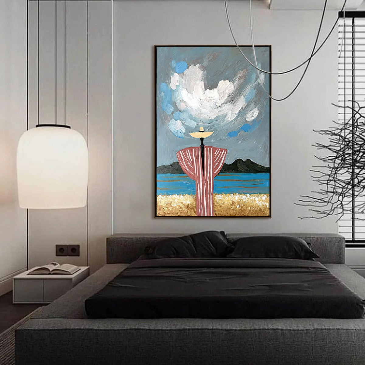 COASTAL REVERIE: Expressive Figurative Beach Landscape Painting - Image 4