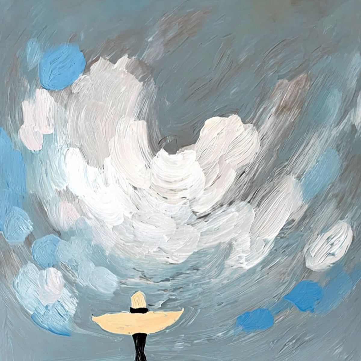 COASTAL REVERIE: Expressive Figurative Beach Landscape Painting - Image 5