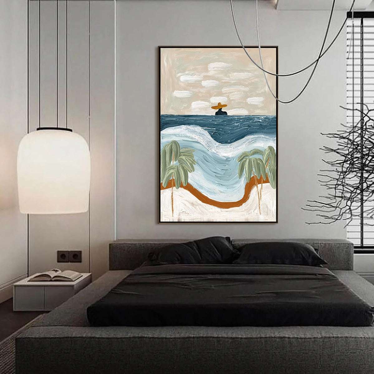 COASTAL REVERIE: Textured Wabi Sabi Style Beach & Sea Painting - Image 4