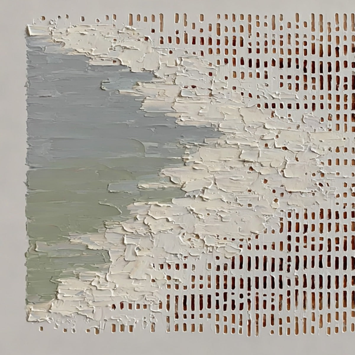 COASTAL RHYTHM: Textured Wabi Sabi Abstract Horizontal Wall Art - Image 3
