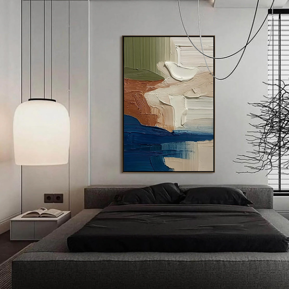 COASTAL STRATA: Textured Wabi Sabi Abstract Seascape Painting - Image 4