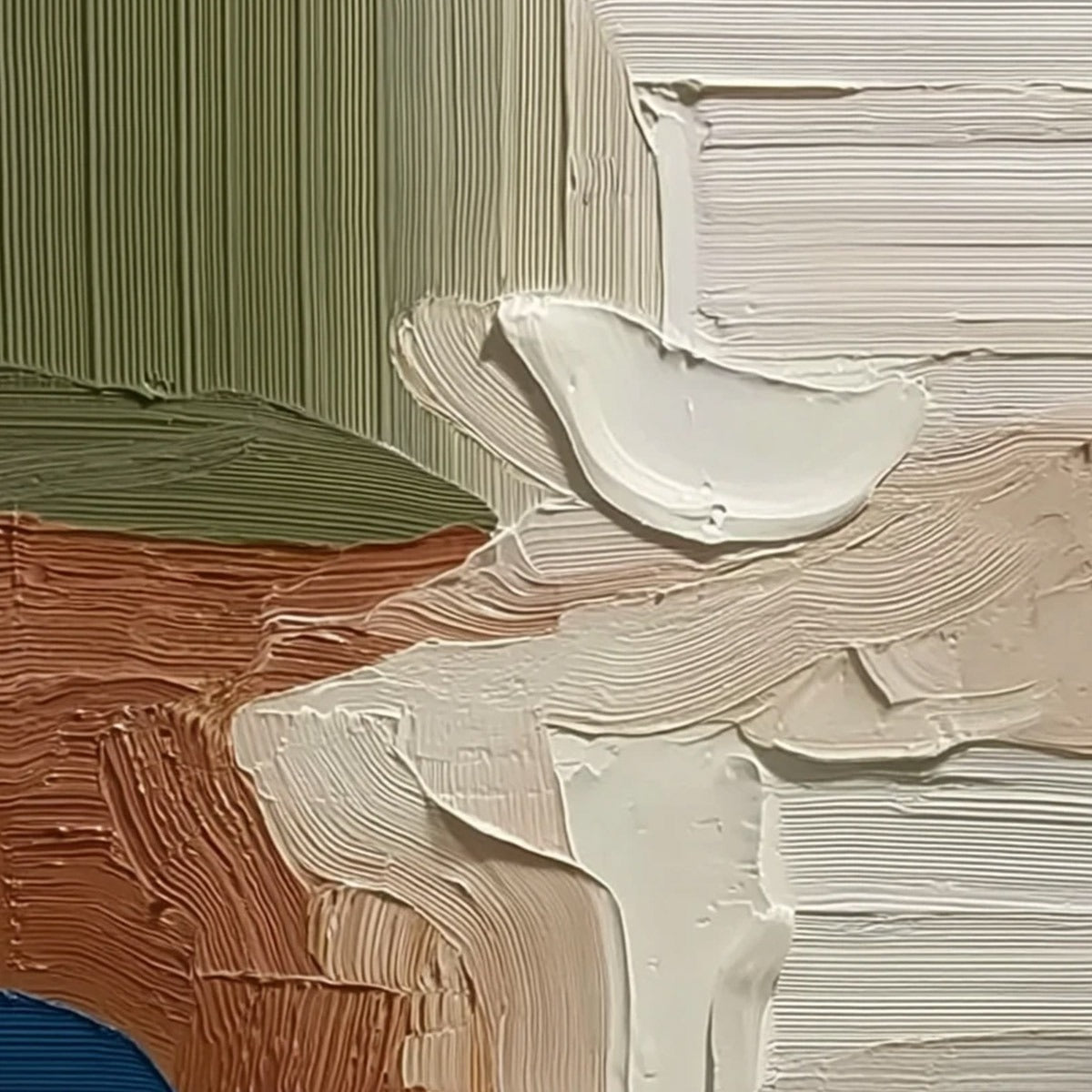COASTAL STRATA: Textured Wabi Sabi Abstract Seascape Painting - Image 3