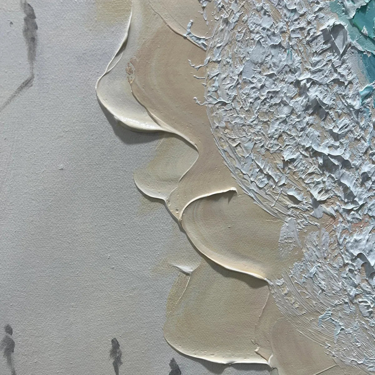COASTAL SERENITY: Vertical Impasto Beach Scene Oil Painting - Image 7