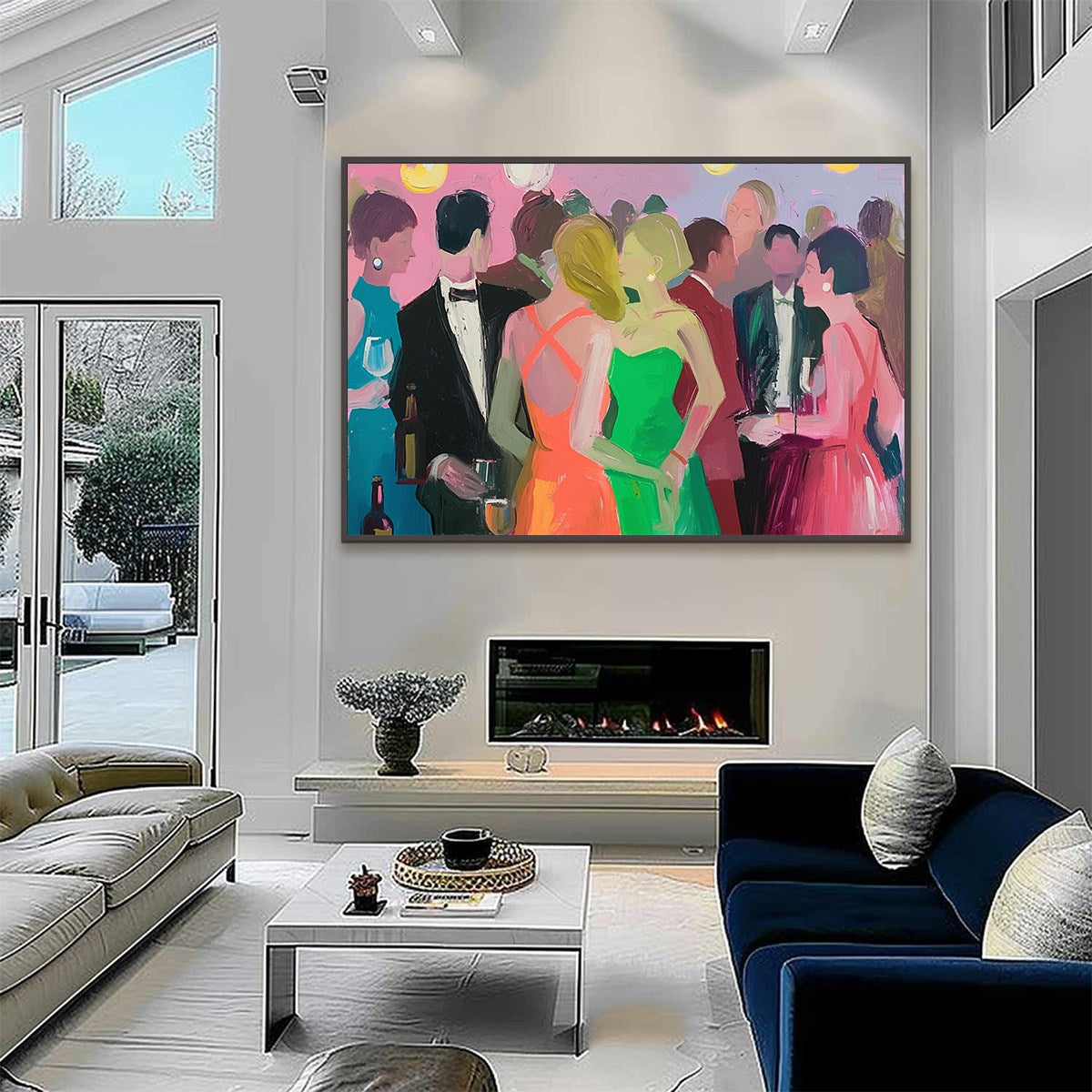 COCKTAIL HOUR: Figurative Oil Painting, Social Scene - Image 7
