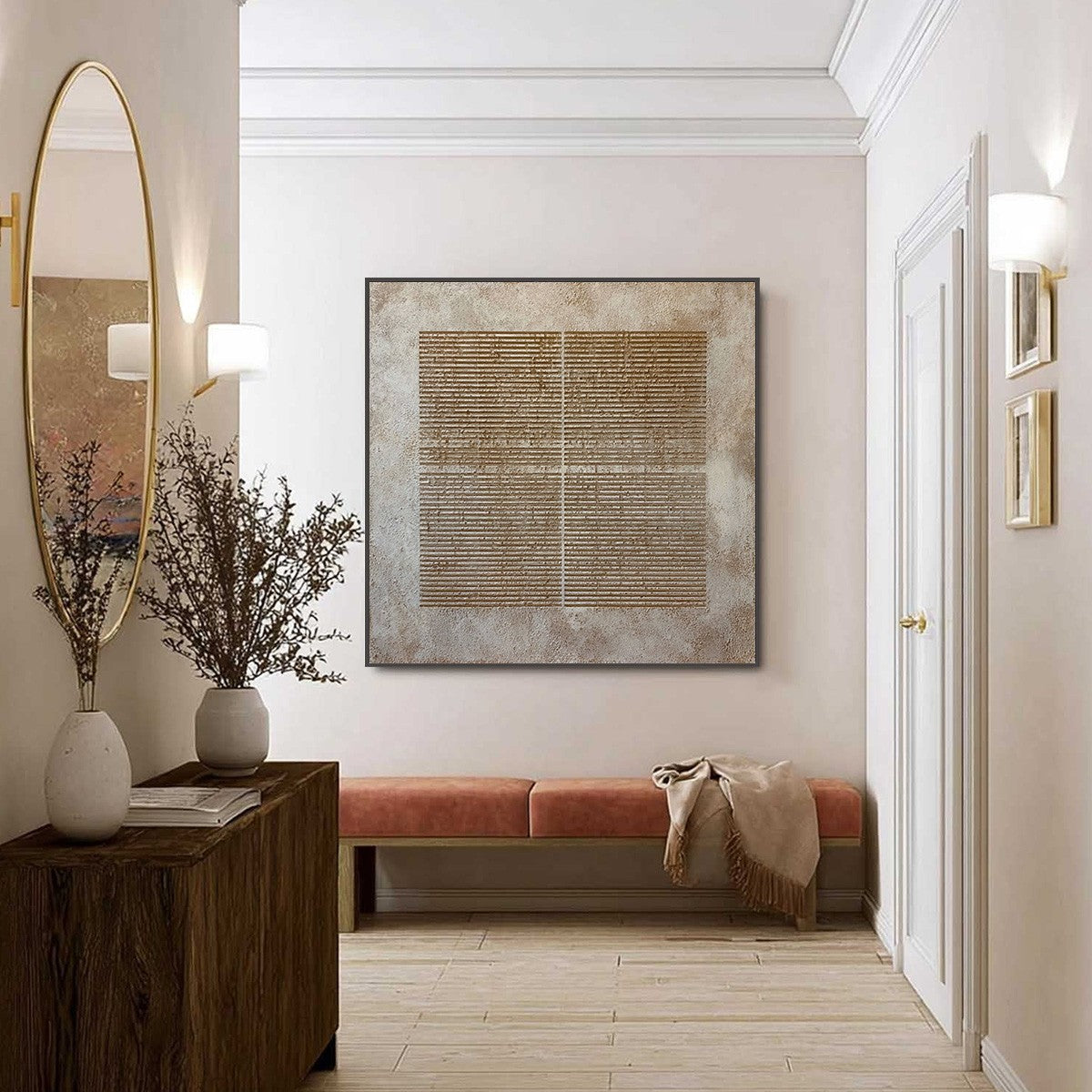 CODEX: Large Square Textured Minimalist Abstract Painting - Image 6